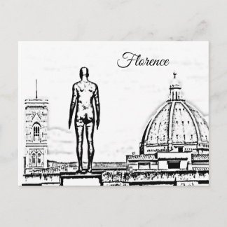 Florence Duomo black & white Gormley Postcard