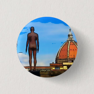 Florence Duomo Dome Antony Gormley       1 Inch Round Button
