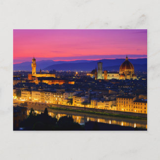 Florence evening postcard