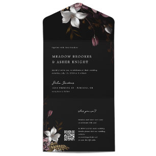 Florence Faire-part de mariage avec QR Code RSVP
