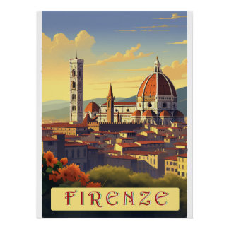 Florence heart of Tuscany Poster