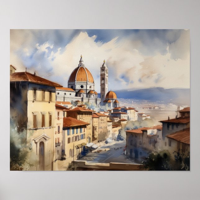 Florence Italie Paysage Art Imprimer Poster (Devant)