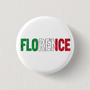 Florence Italy 1 Inch Round Button
