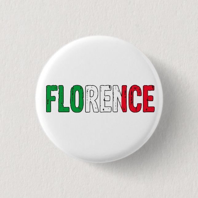 Florence Italy 1 Inch Round Button (Front)