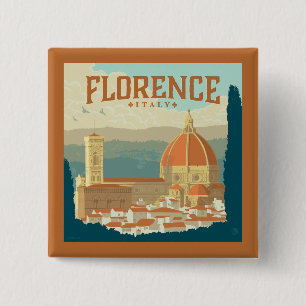 Florence, Italy 2 Inch Square Button