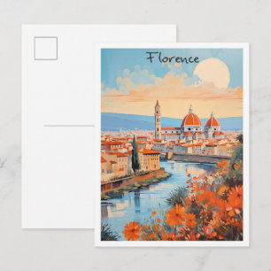Florence Italy Art Travel Postcard