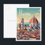 Florence Italy Art Vintage Travel Postcard<br><div class="desc">Florence Italy Art Vintage Travel Postcard</div>