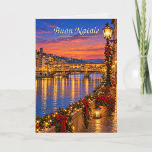 Florence Italy Buon Natale Christmas Holiday Card