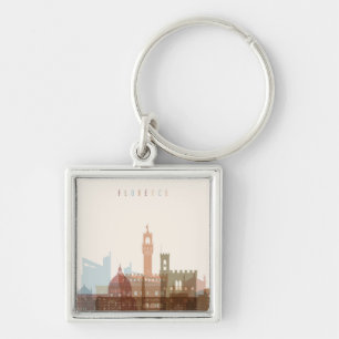 Florence, Italy City Skyline Keychain