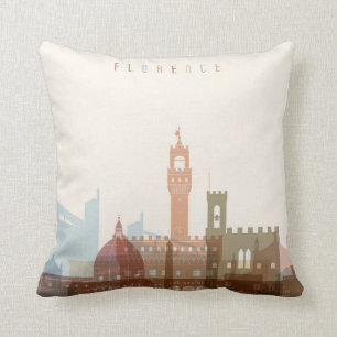 Florence, Italy City Skyline Throw Pillow