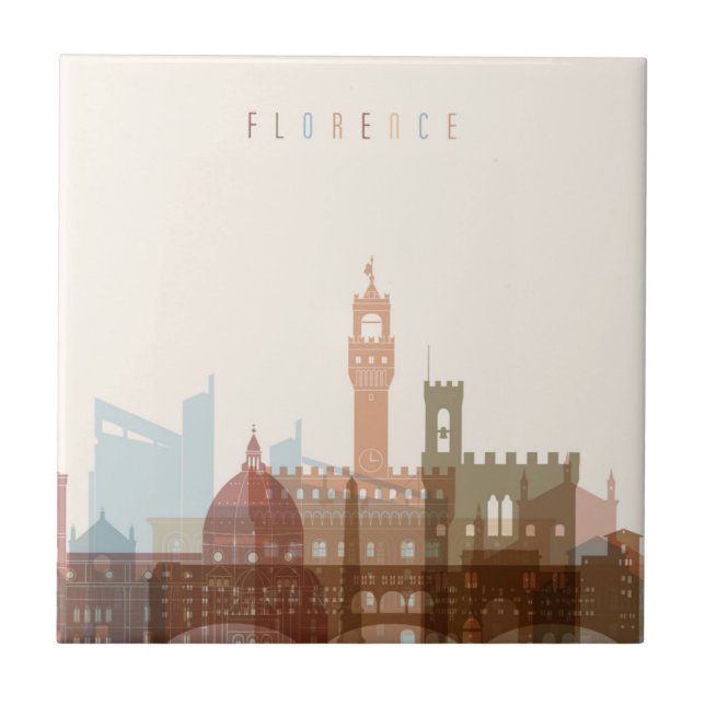 Florence, Italy | City Skyline Tile (Front)