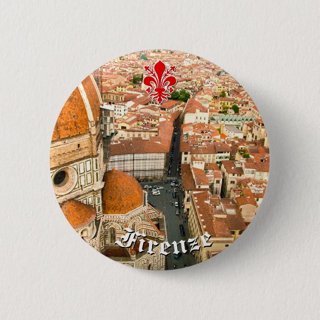Florence, Italy (Duomo) 2 Inch Round Button (Front)