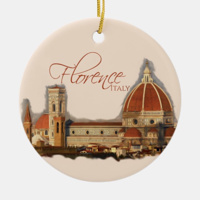 Florence, Italy: Duomo Ceramic Ornament (Front)