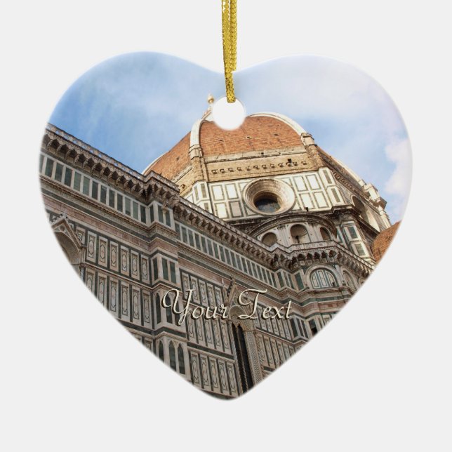 Florence Italy Duomo Holiday Photo Ceramic Ornament (Front)