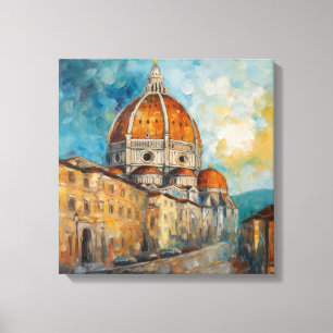 Florence, Italy   Duomo   Oil Painting Style Canvas Print