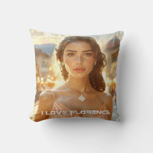 FLORENCE - ITALY - I LOVE FLORENCE THROW PILLOW