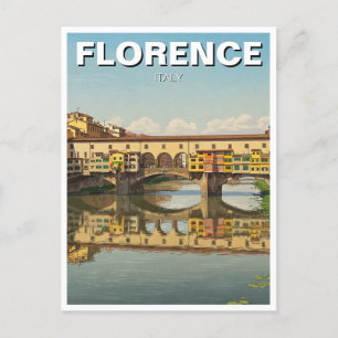 Florence Italy Ponte Vecchio Travel Postcard