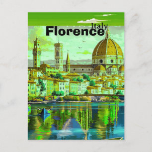 Florence Italy Travel Postcard, Florence Travel Ar Postcard