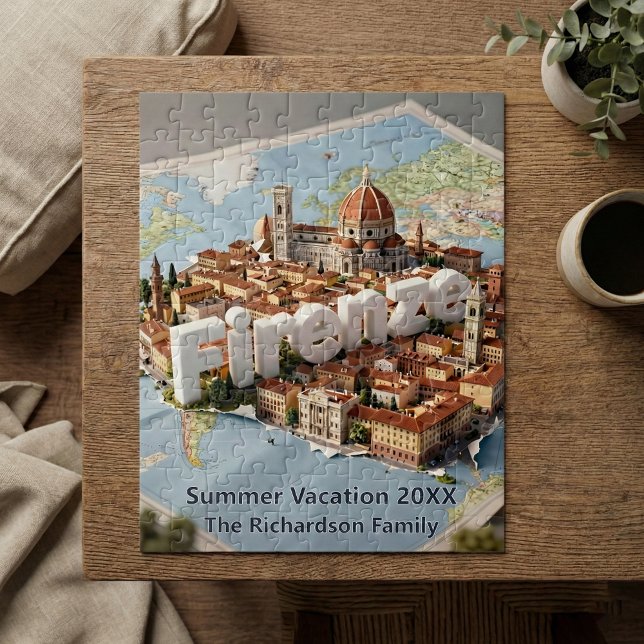 Florence Italy Vacation Trip Souvenir Map  Jigsaw Puzzle (Creator Uploaded)