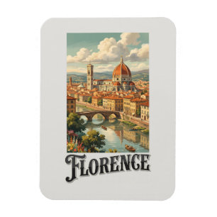 Florence Italy Vintage Travel Magnet