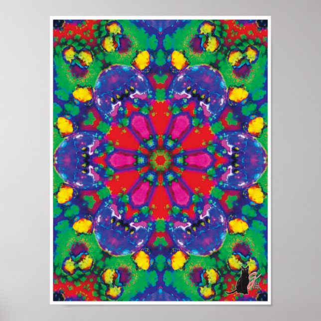 Florence Kinetic Collage Kaleidoscope Poster (Front)