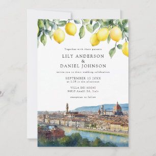 Florence Lemons Italy Photo Wedding Invitation