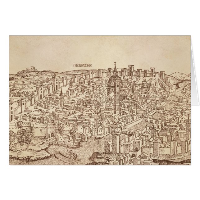 Florence, Medieval Woodcut (Front Horizontal)