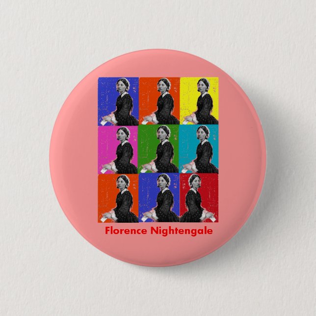florence nightengale POPART T-Shirts & Gifts 2 Inch Round Button (Front)