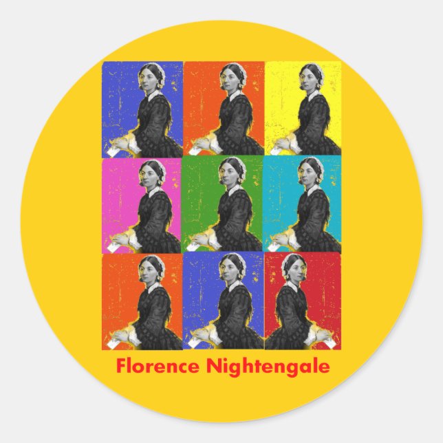 florence nightengale POPART T-Shirts & Gifts Classic Round Sticker (Front)