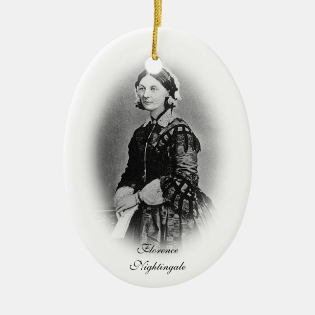 Florence Nightingale-Nursing Graduate+personalize Ceramic Ornament (Front)