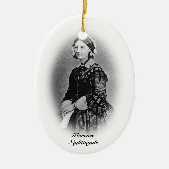 Florence Nightingale-Nursing Graduate+personalize Ceramic Ornament (Front)