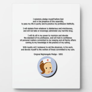Florence Nightingale Pledge Plaque