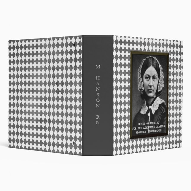 Florence Nightingale Vintage Nursing School Custom Binder (Background)