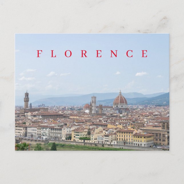 Florence panoramic view postcard (Front)