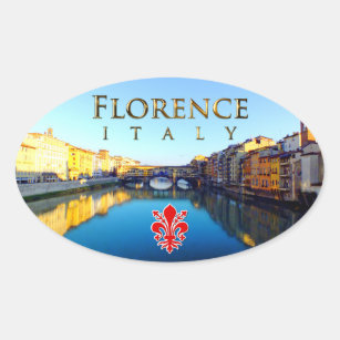 Florence - Ponte Vecchio Oval Sticker