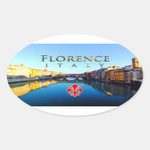 Florence - Ponte Vecchio Oval Sticker