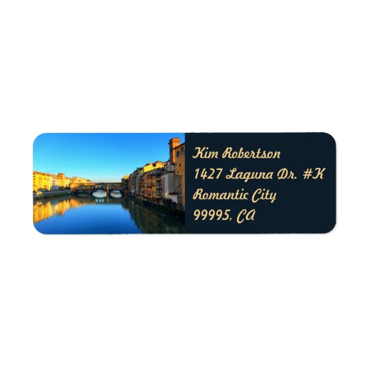 Florence - Ponte Vecchio Return Address Label