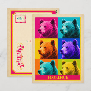 Florence Postcard Alabama Black Bear Vintage