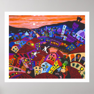 Florence Rooftops Poster