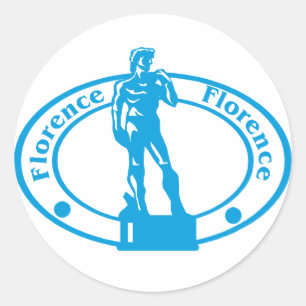 Florence Stamp Classic Round Sticker