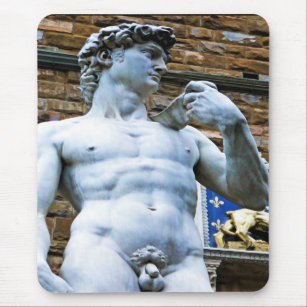 Florence Statue of David With Love Quote Mouse Pad