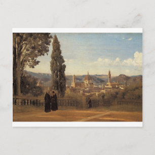 Florence, The Boboli Gardens by Camille Corot Postcard