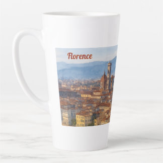 Florence Watercolor Skyline Latte Mug