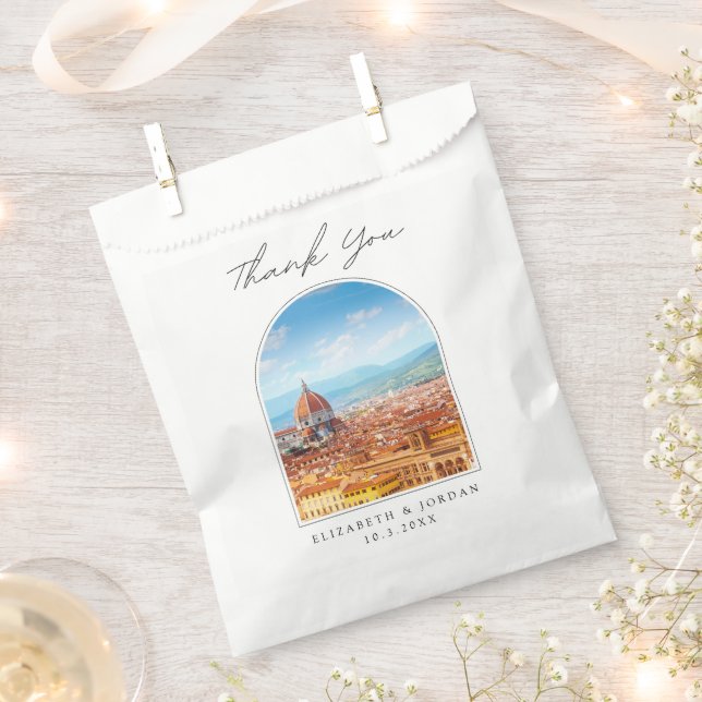 Florence Wedding Favour Italy Photo Thank You Favour Bag (Clipped)