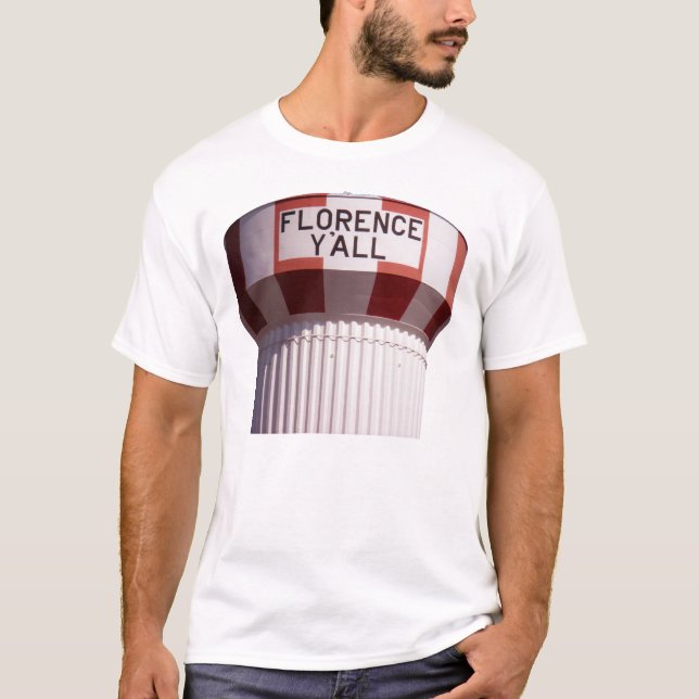 Florence Y'all Water Tower Light Colour T-shirt (Front)