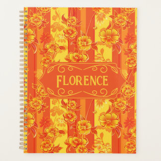 Florence Yellow and Orange Floral Planner