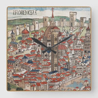 Florencia Colore 1493 Square Wall Clock