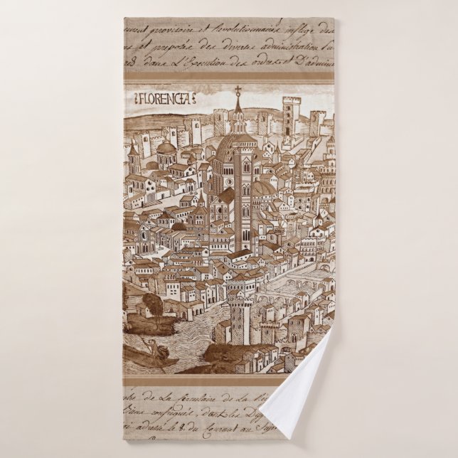 Florencia Sepia 1493 (Serviette de bain)