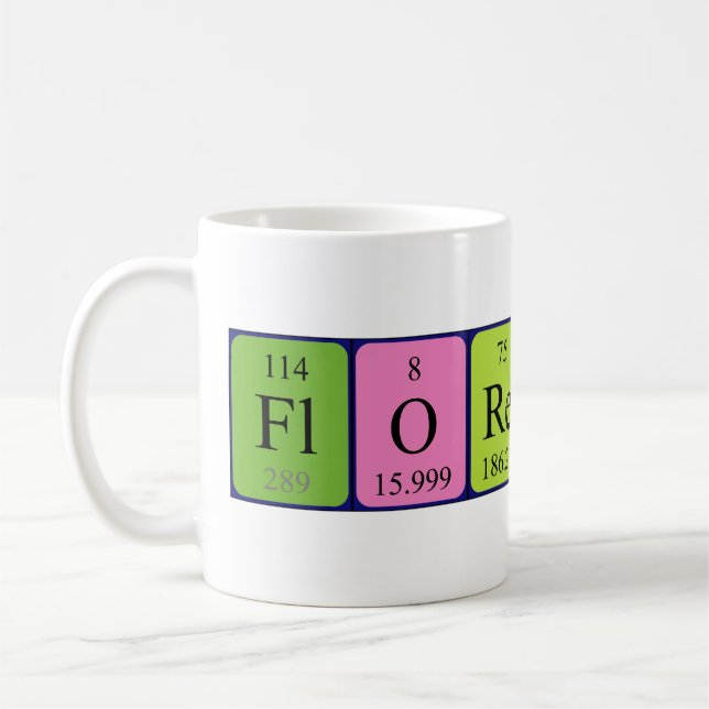 Florentin periodic table name mug (Left)