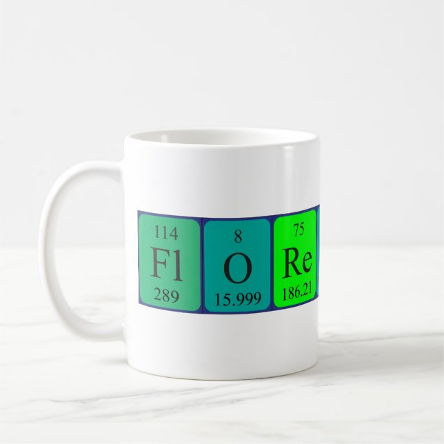 Florentin periodic table name mug (Left)